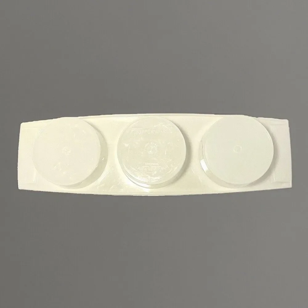 VTG Tupperware VTG 3-in-1 Condiment Tray 732 Lids Tupper Seals 733 Server Caddy